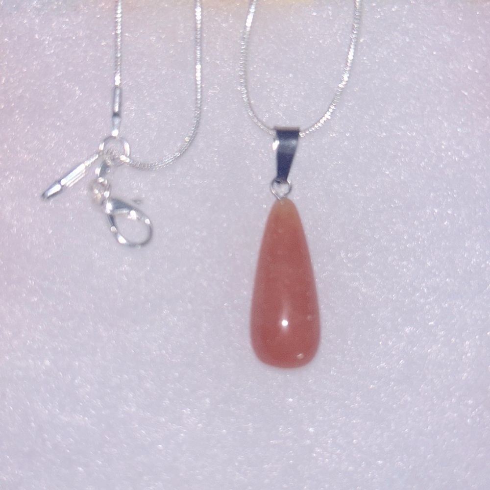 Boho Carnelian Agate Sterling Silver 16” Necklace